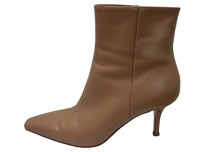 Autre Marque Lederkurze Stiefel Gianvito Rossi Beige - Ansicht 5