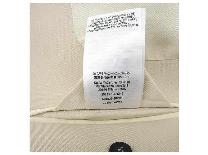 Stella Mc Cartney Chaqueta a Medida de Rayón y Algodón de Stella McCartney Beige - vista 6
