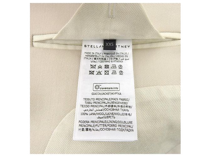 Stella Mc Cartney Chaqueta a Medida de Rayón y Algodón de Stella McCartney Beige - vista 7