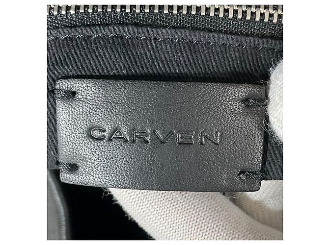 Autre Marque Borsa a Spalla Carven Check Nero Bianco - vista 8