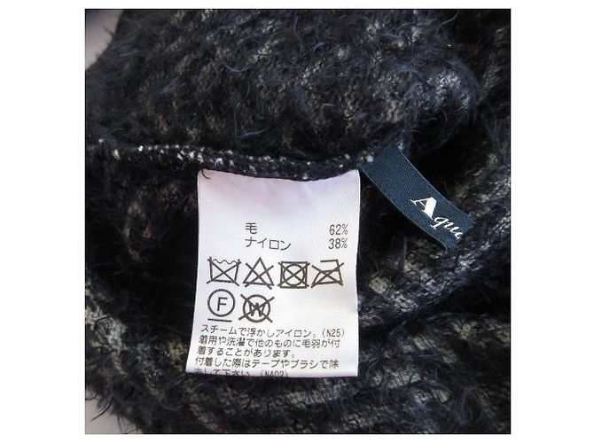 Autre Marque Aquascutum Hahnentritt-Strickpullover Blau Marineblau - Ansicht 6