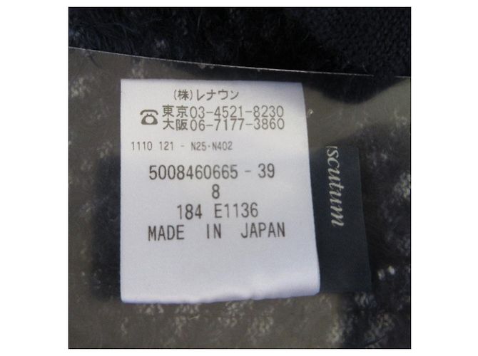 Autre Marque Aquascutum Hahnentritt-Strickpullover Blau Marineblau - Ansicht 7
