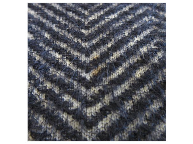 Autre Marque Aquascutum Hahnentritt-Strickpullover Blau Marineblau - Ansicht 8