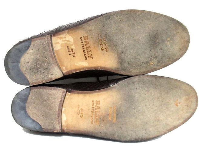 Chaussures Oxford en cuir python Bally - vue 10