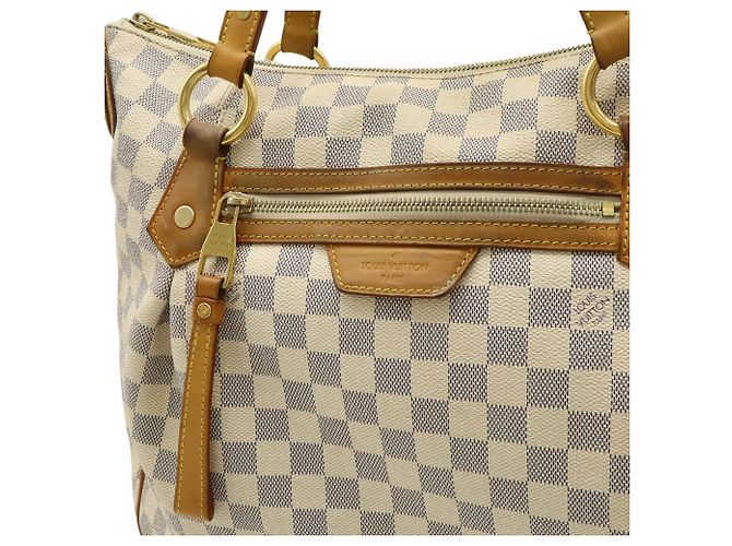 Borsa Tote Louis Vuitton Damier Azur Evora MM Crudo - vista 10