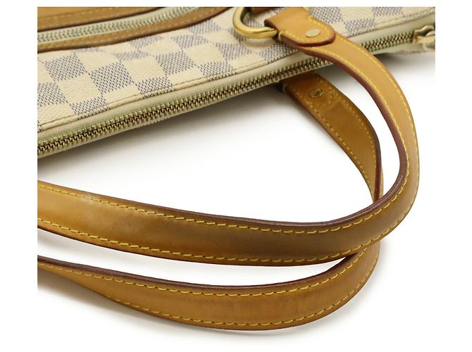 Borsa Tote Louis Vuitton Damier Azur Evora MM Crudo - vista 5