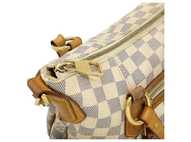 Borsa Tote Louis Vuitton Damier Azur Evora MM Crudo - vista 6