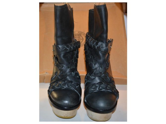 Botines de cuero Acne Studios negros - vista 2