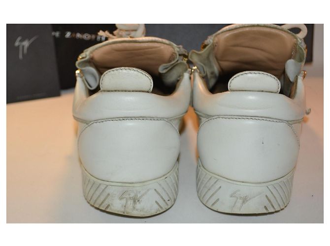 Sneakers Giuseppe Zanotti in pelle bianca Bianco - vista 3