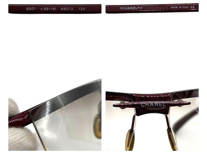 Occhiali da sole Chanel CC Logo Argento Trasparente Senza Montatura 6001 - vista 9