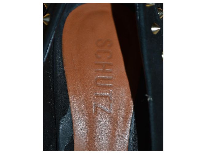 Décolleté Schutz in scamosciato nero con borchie - vista 6