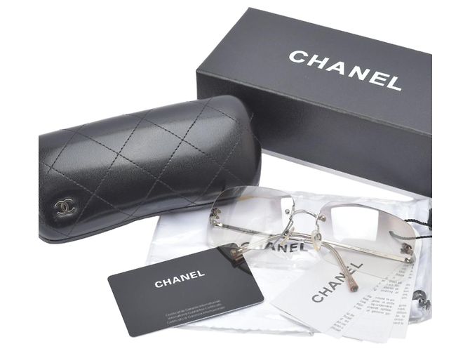 Occhiali da sole trasparenti argento con logo CC di Chanel 4017 - vista 10