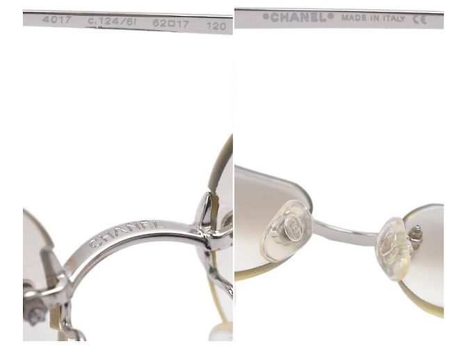 Occhiali da sole trasparenti argento con logo CC di Chanel 4017 - vista 6