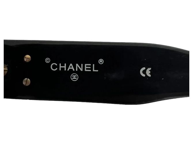 Gafas de sol negras con logo CC dorado Chanel 02464 Negro - vista 6