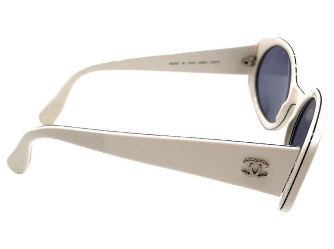 Gafas de sol Chanel en oro blanco logo 08850 C0200 Dorado - vista 3