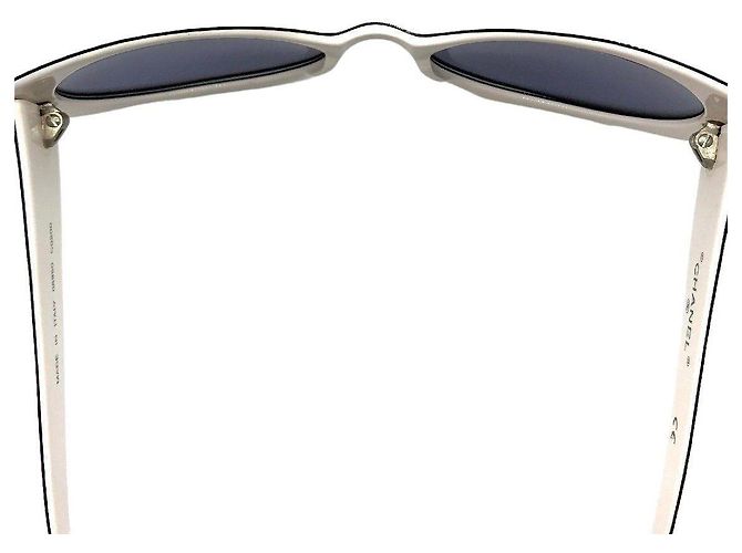 Gafas de sol Chanel en oro blanco logo 08850 C0200 Dorado - vista 6
