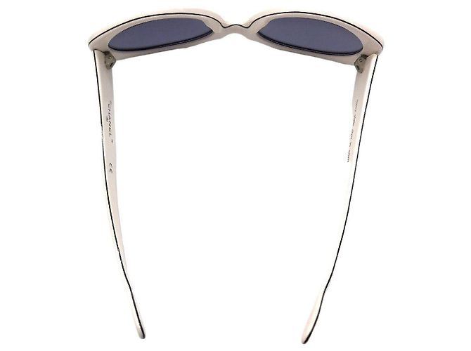Gafas de sol Chanel en oro blanco logo 08850 C0200 Dorado - vista 8
