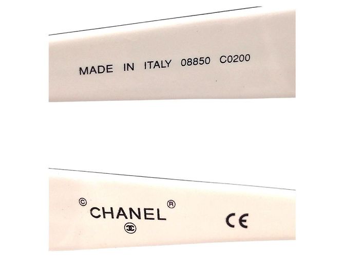 Gafas de sol Chanel en oro blanco logo 08850 C0200 Dorado - vista 9