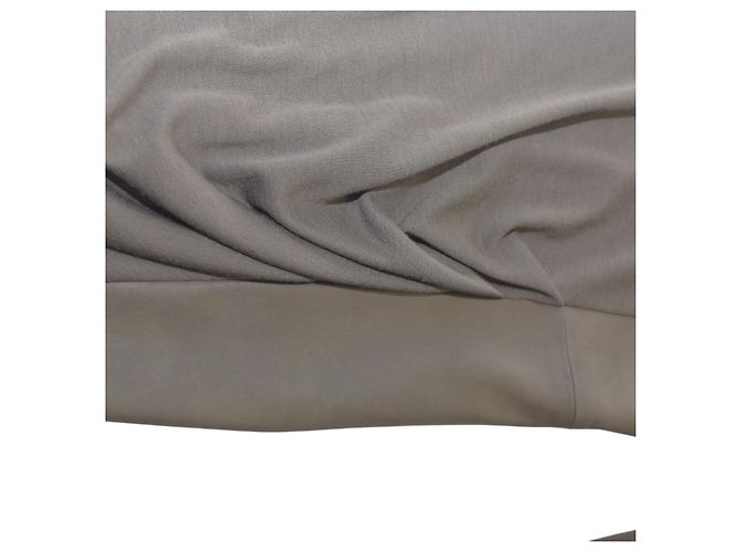 Vestido ajustado drapeado de lana y cuero taupe Joseph – Talla 36 - vista 4
