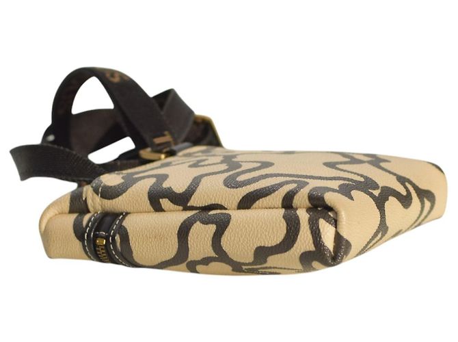 Autre Marque Borsa a tracolla TOUS Kaos nera e crema con firma orso, modello piccolo. Bianco - vista 11