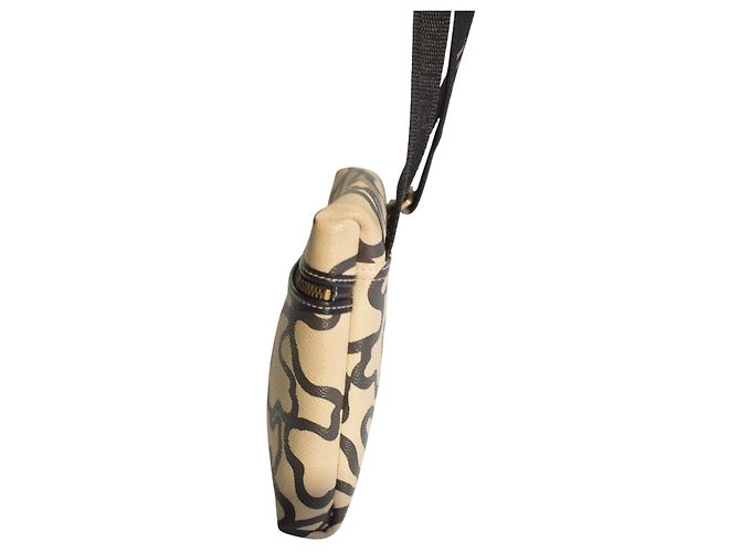 Autre Marque Borsa a tracolla TOUS Kaos nera e crema con firma orso, modello piccolo. Bianco - vista 4