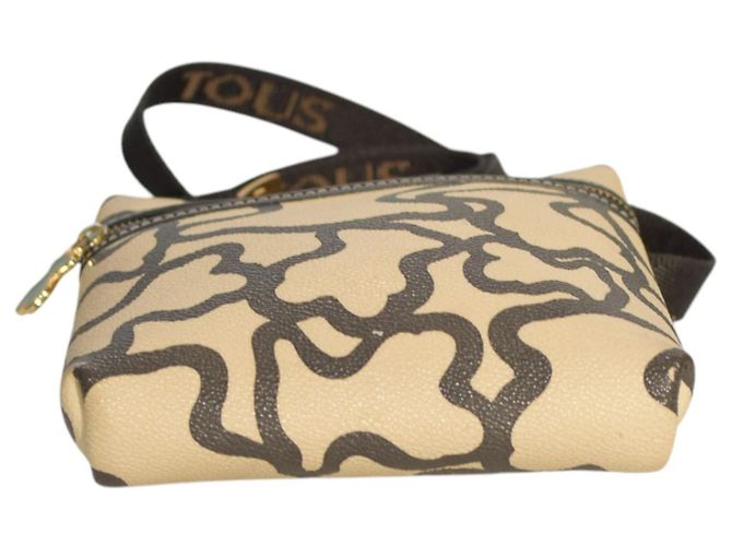 Autre Marque Borsa a tracolla TOUS Kaos nera e crema con firma orso, modello piccolo. Bianco - vista 7