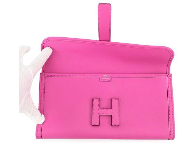 Borsa Clutch Jige Elan Magnolia Swift di Hermès - vista 4