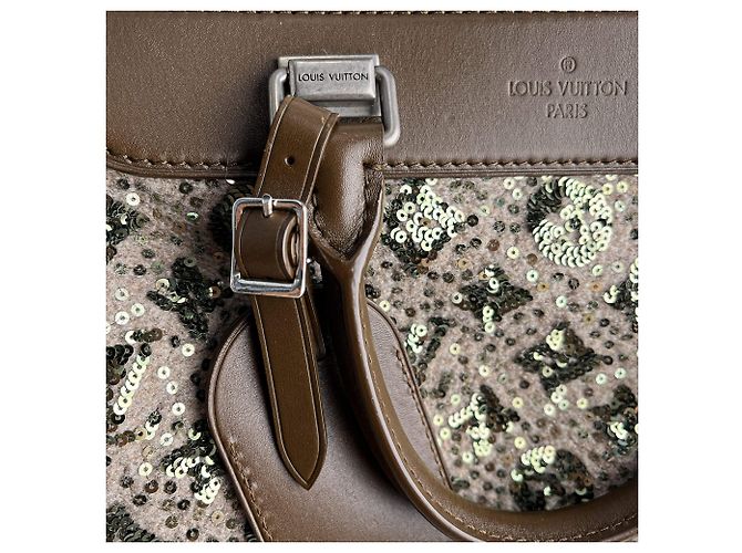 Louis Vuitton Speedy 30 Canvas Sequin Handtasche Braun - Ansicht 12
