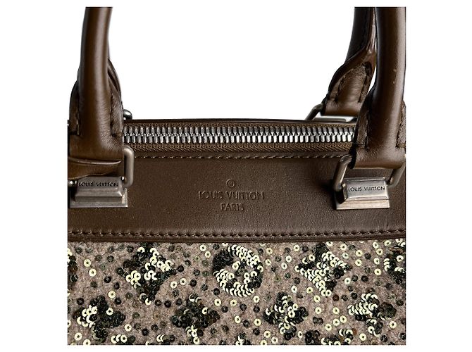Louis Vuitton Speedy 30 Canvas Sequin Handtasche Braun - Ansicht 13