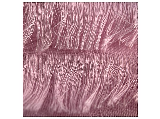 Gucci Foulard in Lana e Seta GG Rosa - vista 5