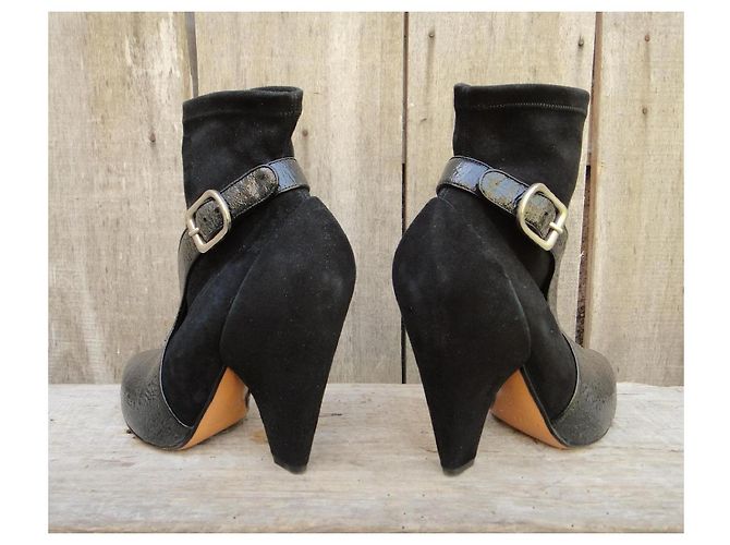 Stivaletti Sonia Rykiel in pelle nera Nero - vista 4