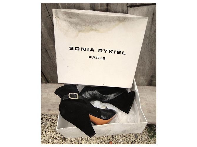 Stivaletti Sonia Rykiel in pelle nera Nero - vista 6