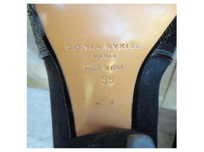 Stivaletti Sonia Rykiel in pelle nera Nero - vista 7