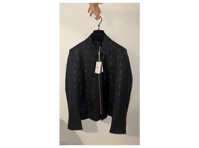 Givenchy Black Wool Jacquard Logo Jacket - view 2