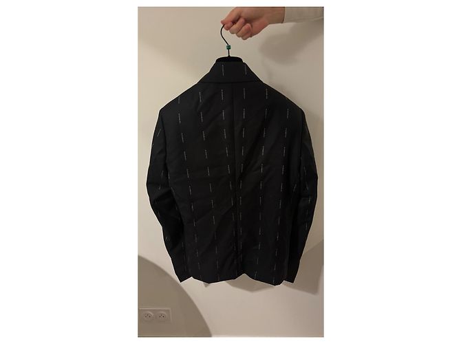 Givenchy Black Wool Jacquard Logo Jacket - view 3