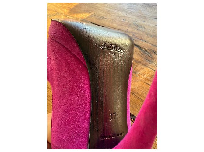 Décolleté Louis Vuitton Salomé Fucsia Nubuck Fuschia - vista 4