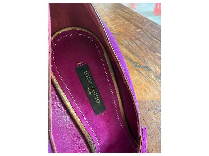Décolleté Louis Vuitton Salomé Fucsia Nubuck Fuschia - vista 6