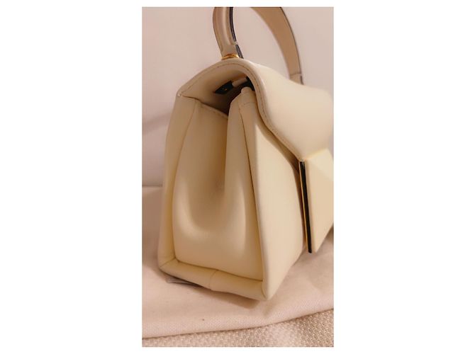 Borsa Tote Valentino Garavani Rockstud Mini in pelle crema - vista 10