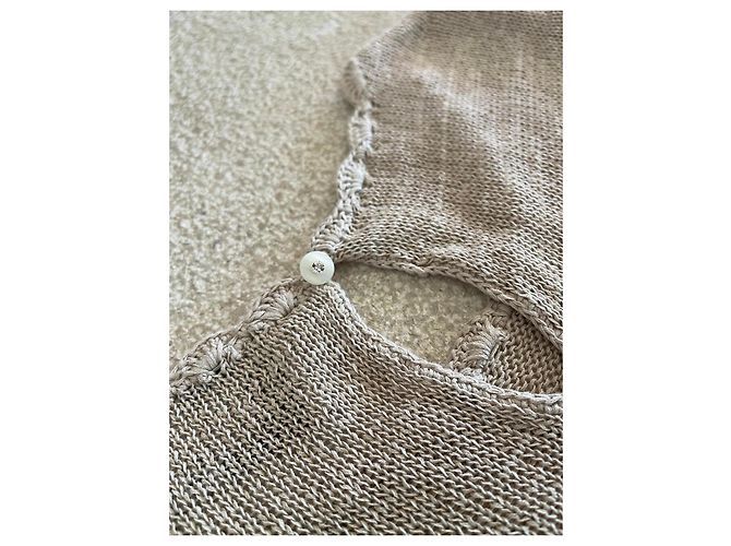 Beige Leinenstrickkleid By Malene Birger Größe 36-38 - Ansicht 10