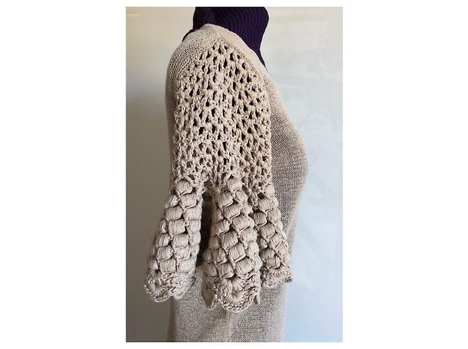 Beige Leinenstrickkleid By Malene Birger Größe 36-38 - Ansicht 14