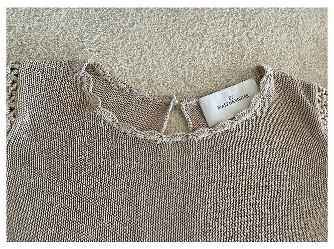 Beige Leinenstrickkleid By Malene Birger Größe 36-38 - Ansicht 3