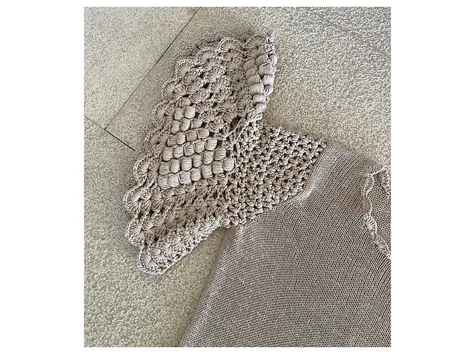 Beige Leinenstrickkleid By Malene Birger Größe 36-38 - Ansicht 5