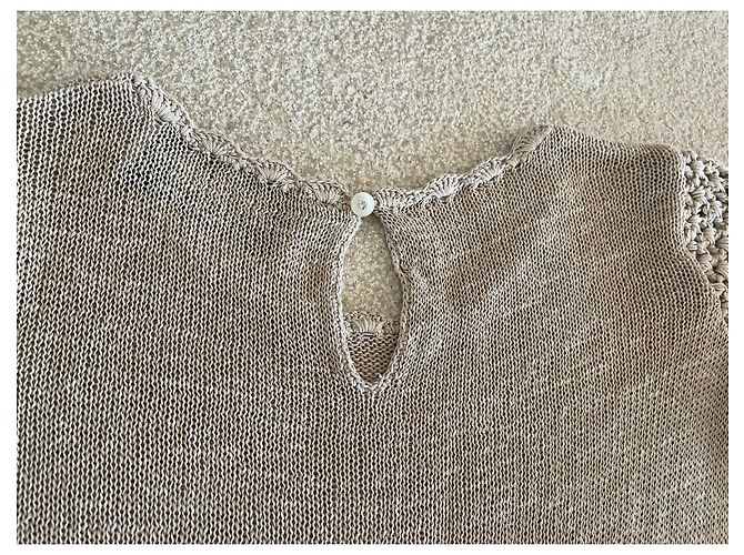 Beige Leinenstrickkleid By Malene Birger Größe 36-38 - Ansicht 9