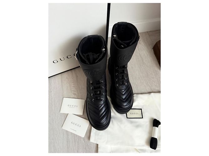 Botines Gucci Marmont Negro - vista 8