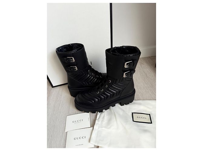 Botines Gucci Marmont Negro - vista 9