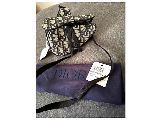 Dior Saddle Micro Bag Navy blue - view 3