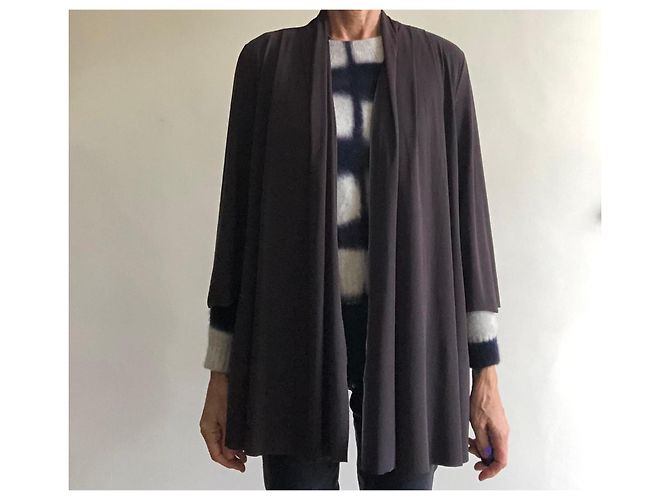 dunkelbraune, verbrannte Erdkimono-Jacke Irié Größe S/M - Ansicht 10