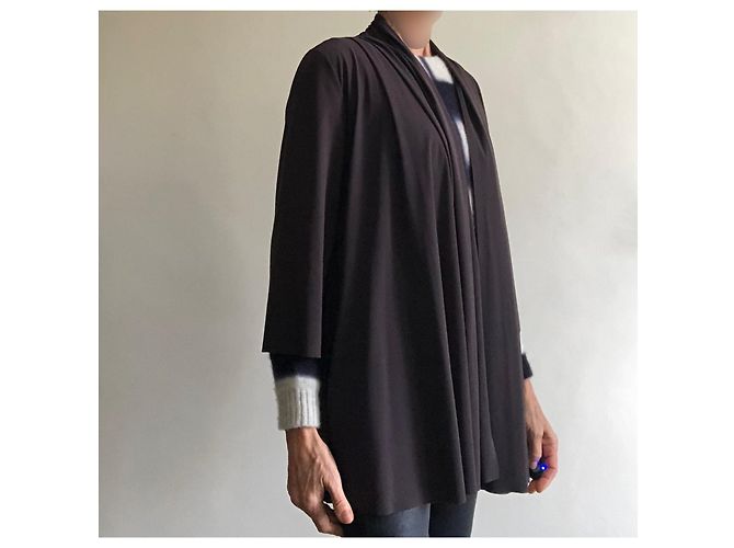 dunkelbraune, verbrannte Erdkimono-Jacke Irié Größe S/M - Ansicht 13