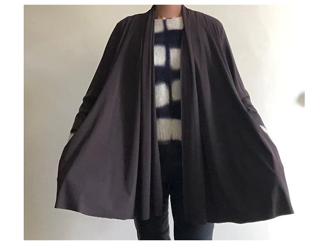 dunkelbraune, verbrannte Erdkimono-Jacke Irié Größe S/M - Ansicht 15