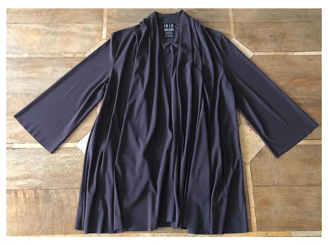 dunkelbraune, verbrannte Erdkimono-Jacke Irié Größe S/M - Ansicht 3